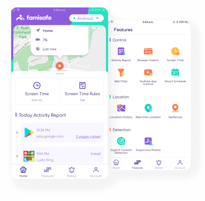 FamiSafe-功能齊全的免費Android家長控制應用